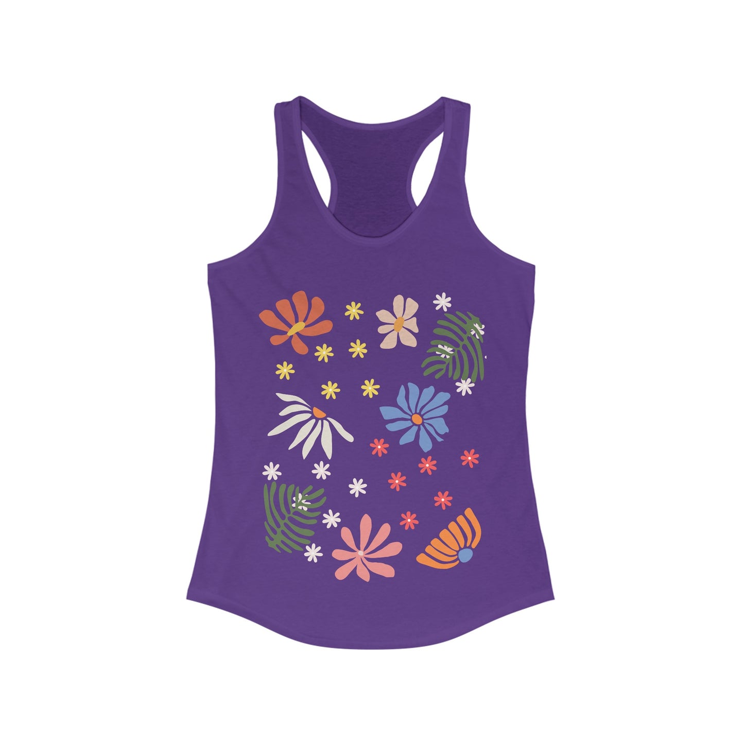 Abstract Flowers Women's Ideal Racerback Tank