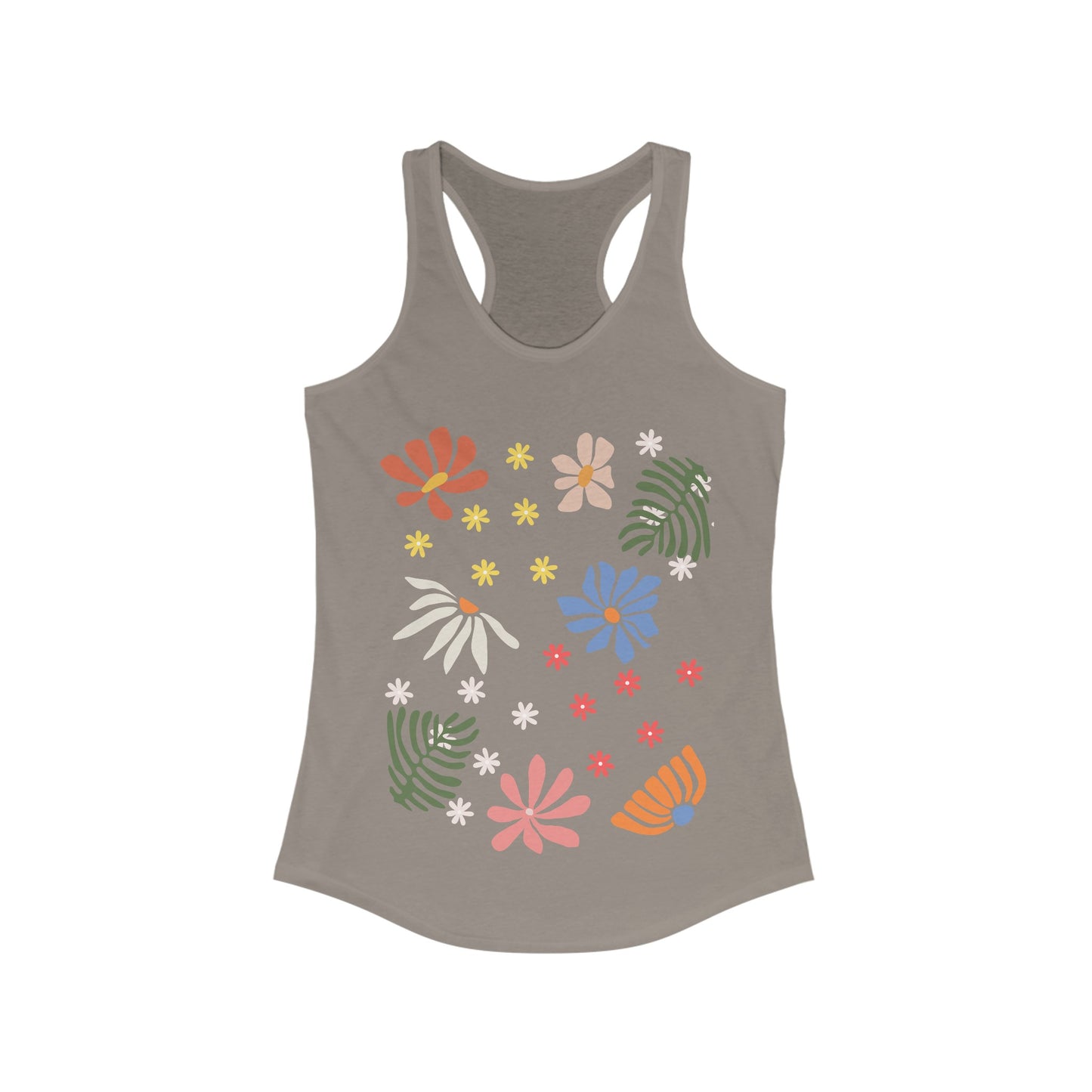 Abstract Flowers Women's Ideal Racerback Tank