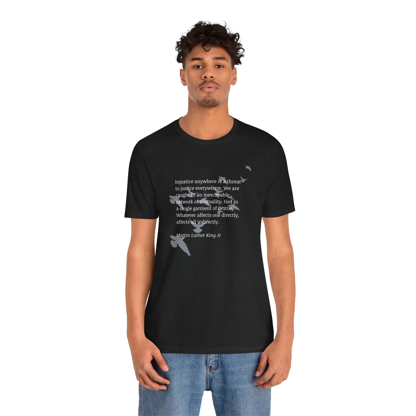 MLK Injustice Quote Unisex Jersey Short Sleeve Tee