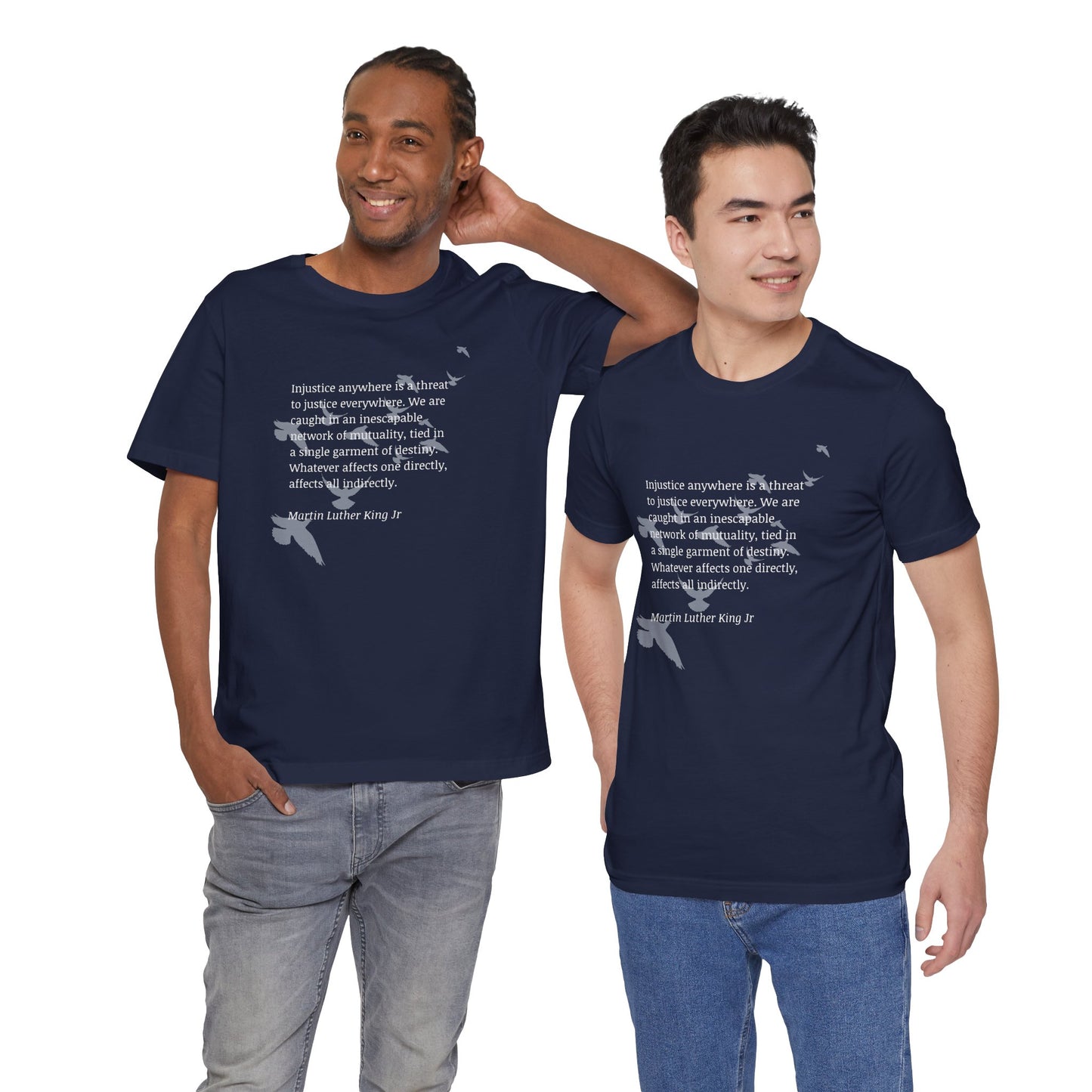 MLK Injustice Quote Unisex Jersey Short Sleeve Tee