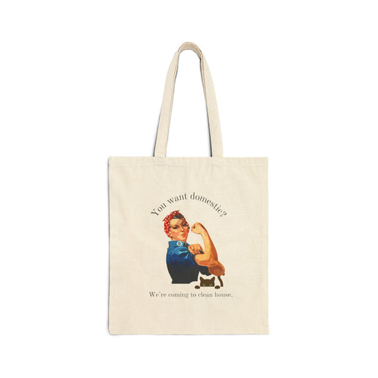 Clean House Cotton Canvas Tote Bag