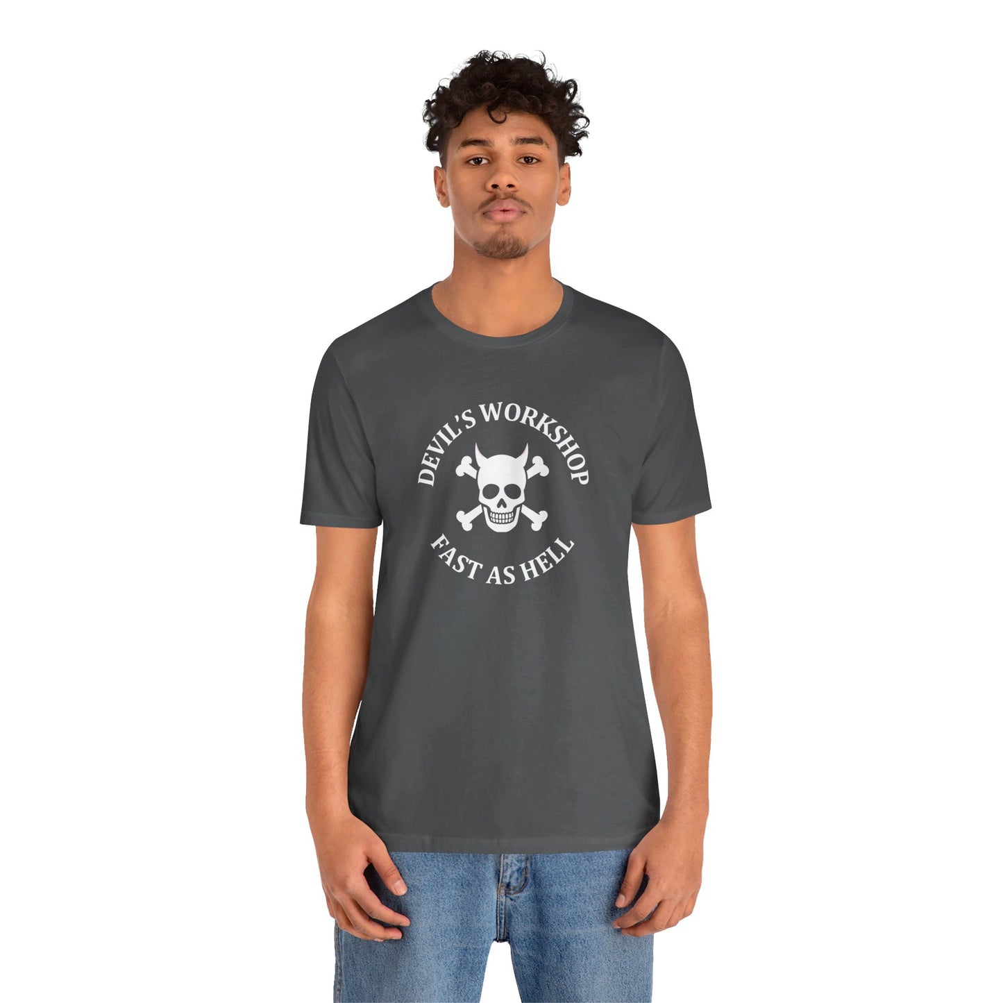 Devil's Workshop Fast As Hell Circle - Unisex Jersey Short Sleeve Tee