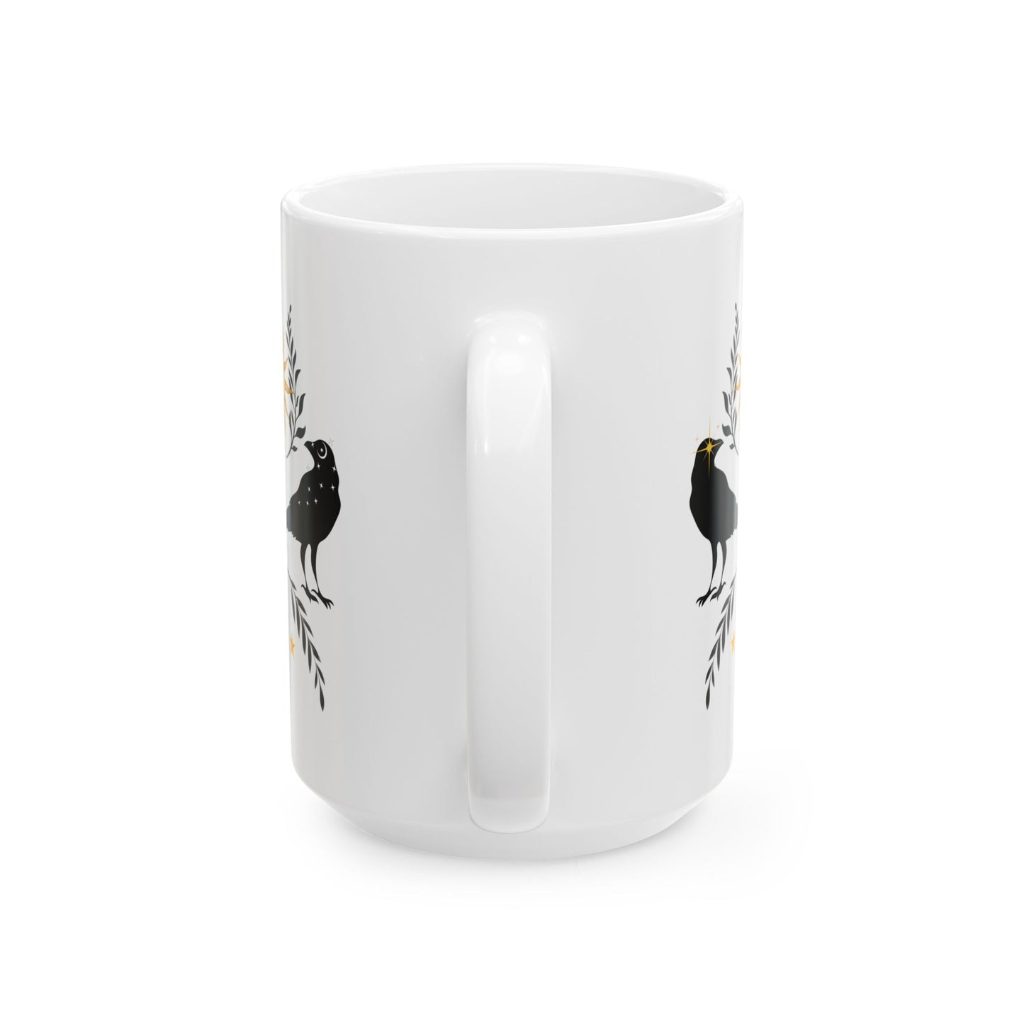 Sun Moon Raven Ceramic Mug, (11oz, 15oz)