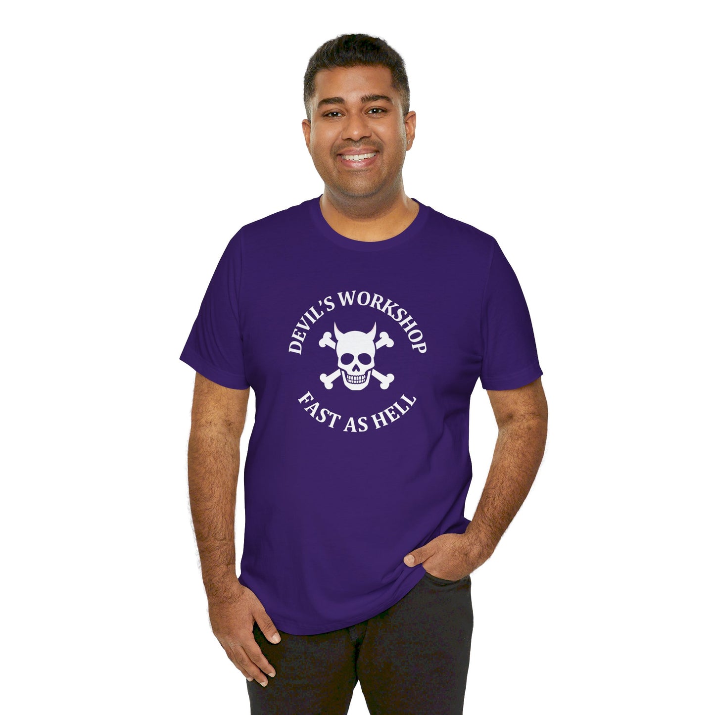 Devil's Workshop Fast As Hell Circle - Unisex Jersey Short Sleeve Tee