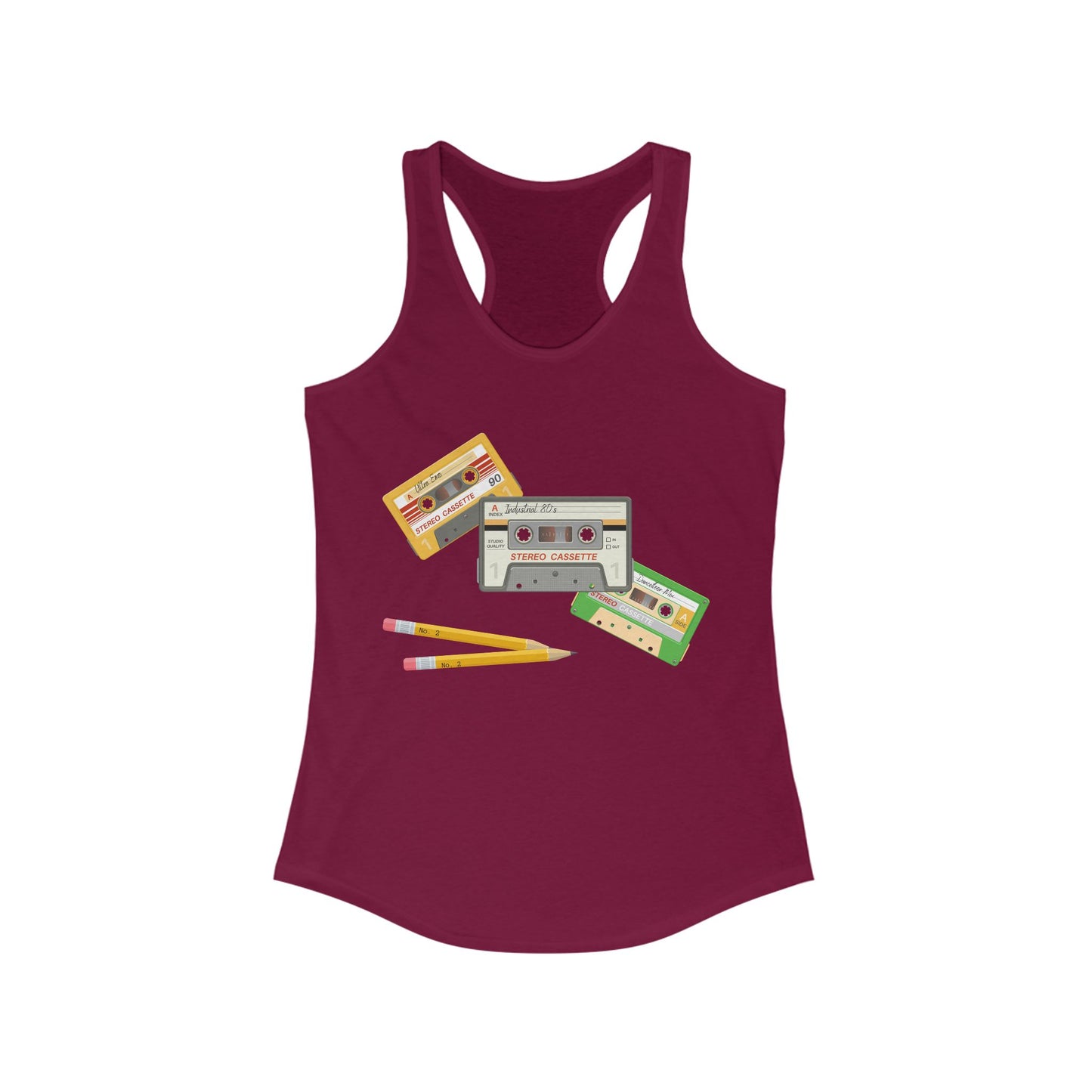 Cassette Tapes Women's Ideal Racerback Tank