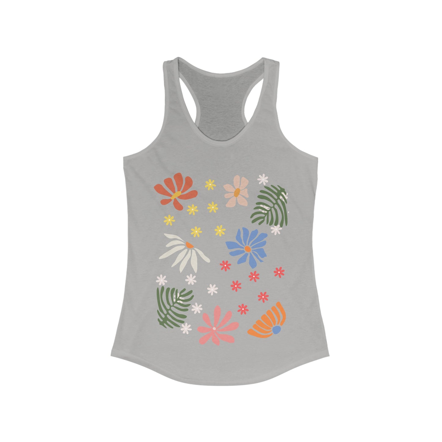 Abstract Flowers Women's Ideal Racerback Tank