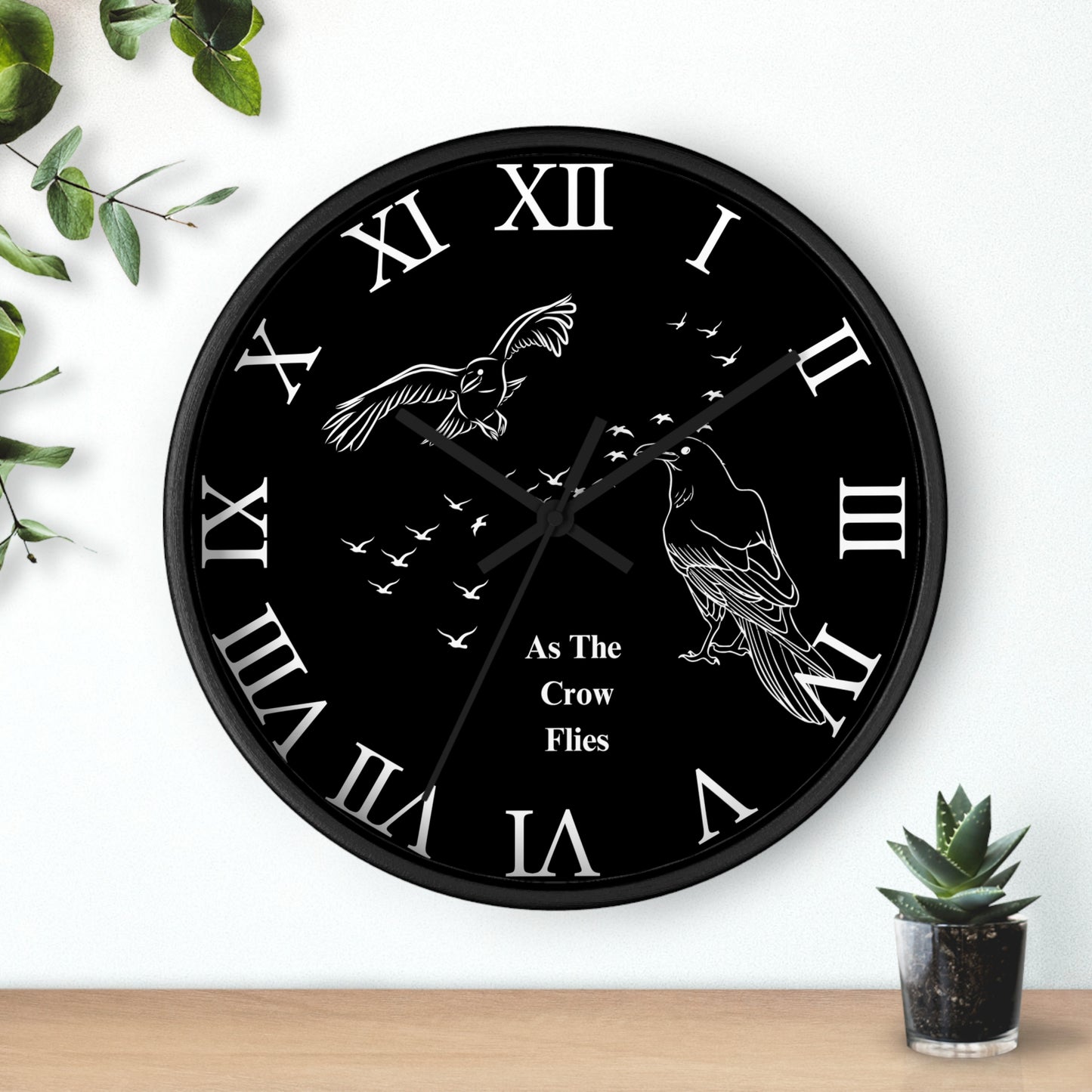 Roman As The Crow Flies Wall Clock