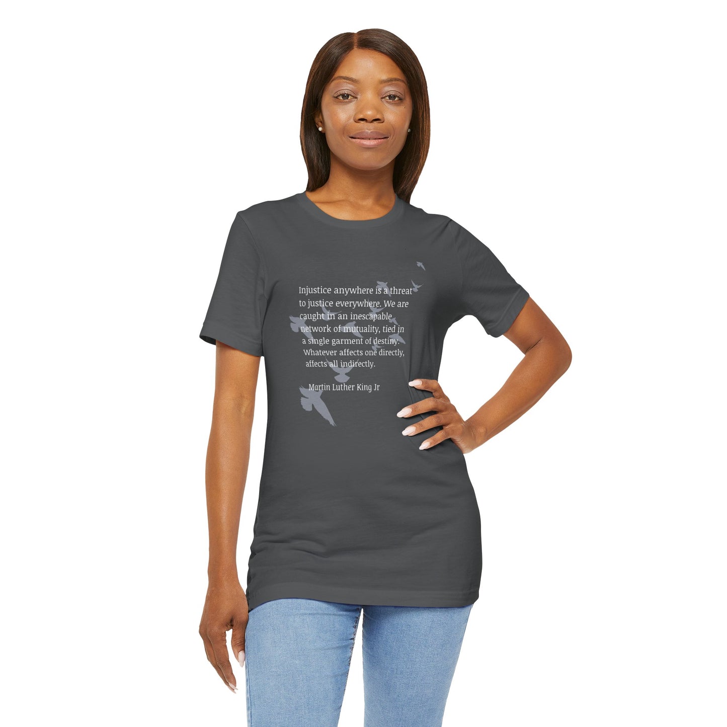 MLK Injustice Quote Unisex Jersey Short Sleeve Tee