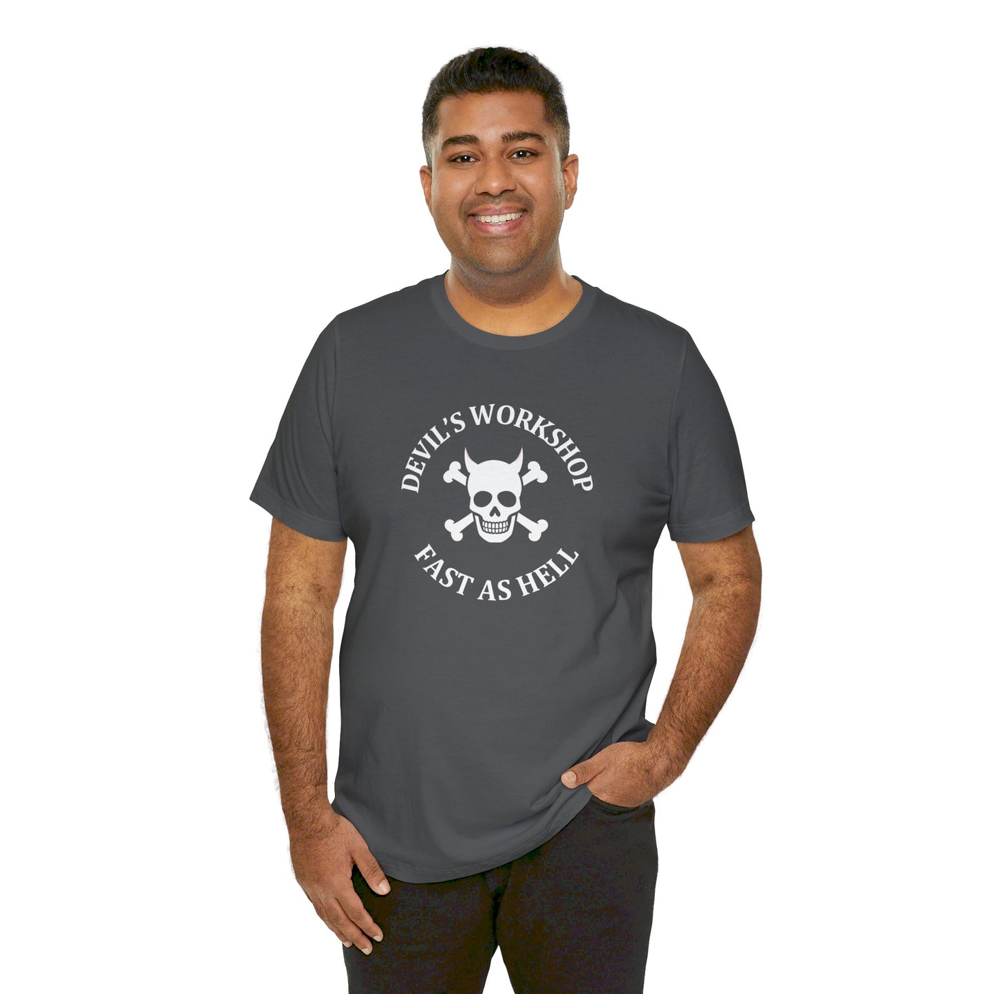 Devil's Workshop Fast As Hell Circle - Unisex Jersey Short Sleeve Tee