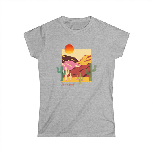 Saguaro Sunset- Women's Softstyle Tee