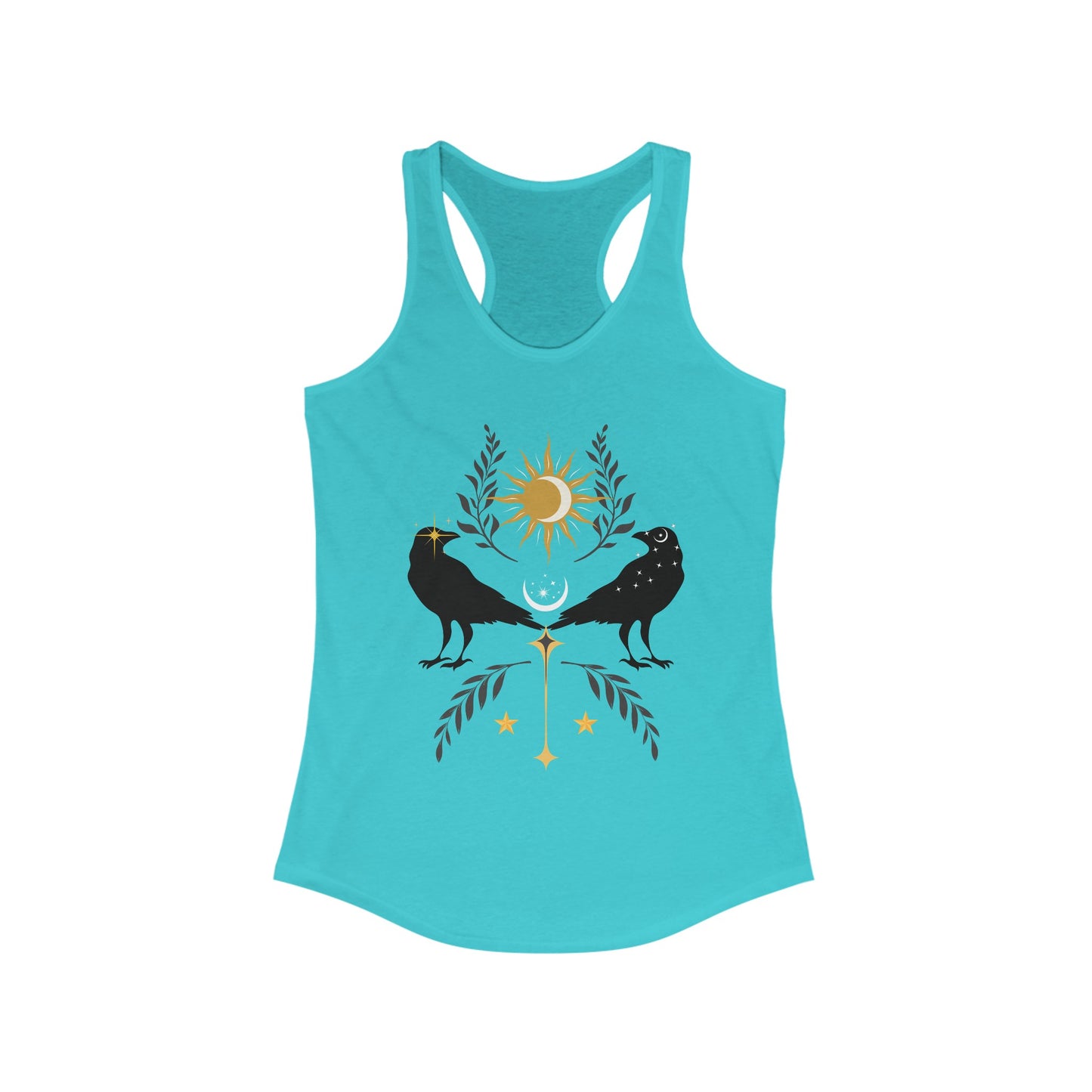 Sun/Moon Crow Women's Ideal Racerback Tank