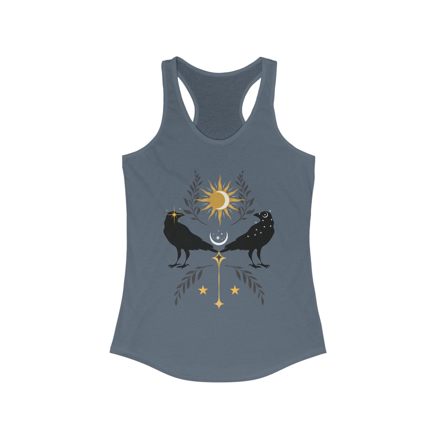 Sun/Moon Crow Women's Ideal Racerback Tank