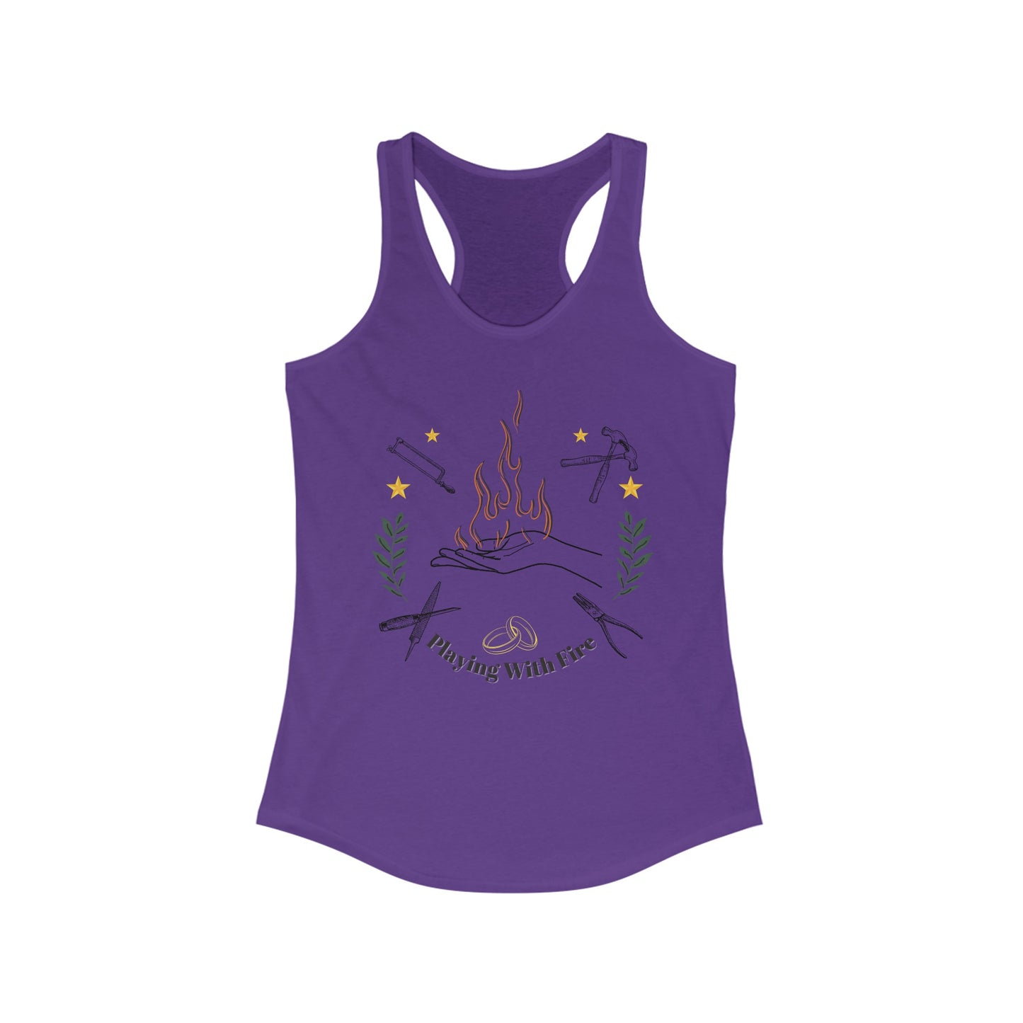 Playing with Fire Women's Ideal Racerback Tank