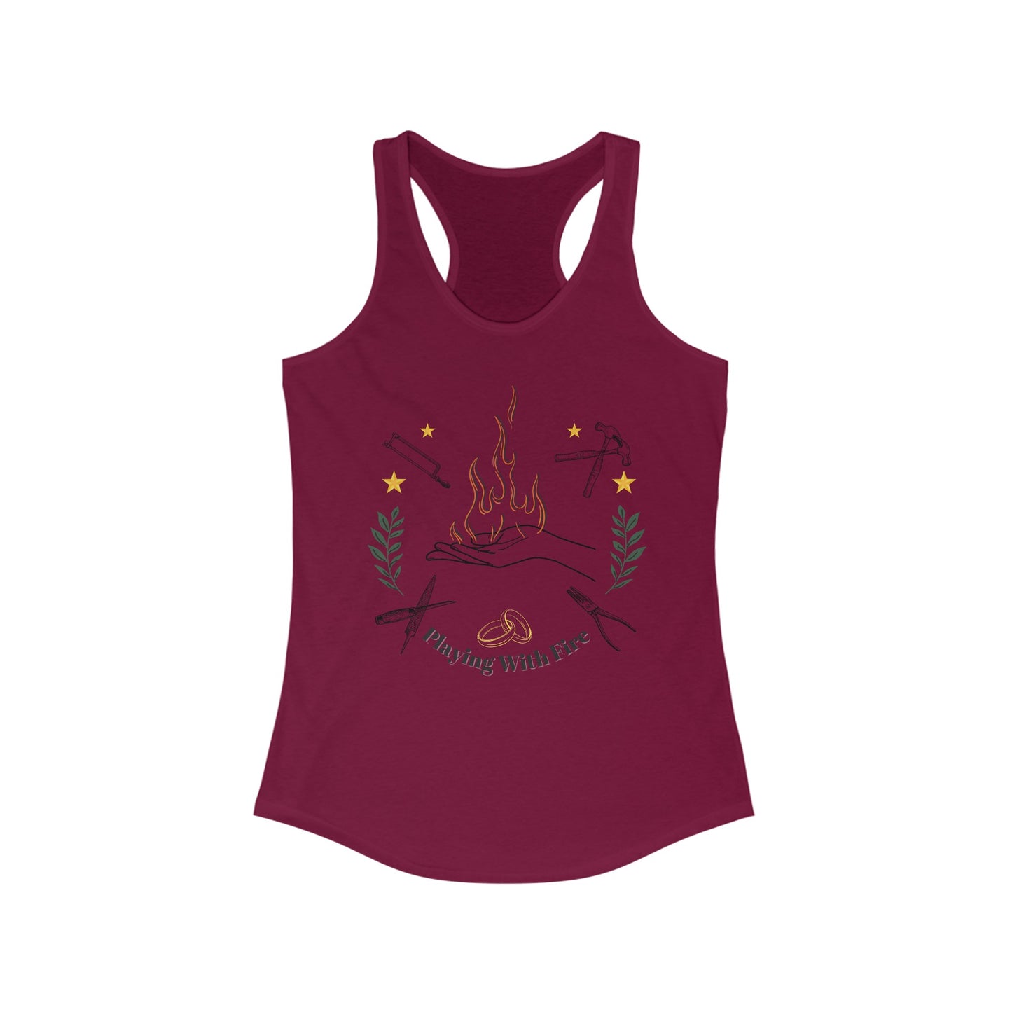 Playing with Fire Women's Ideal Racerback Tank