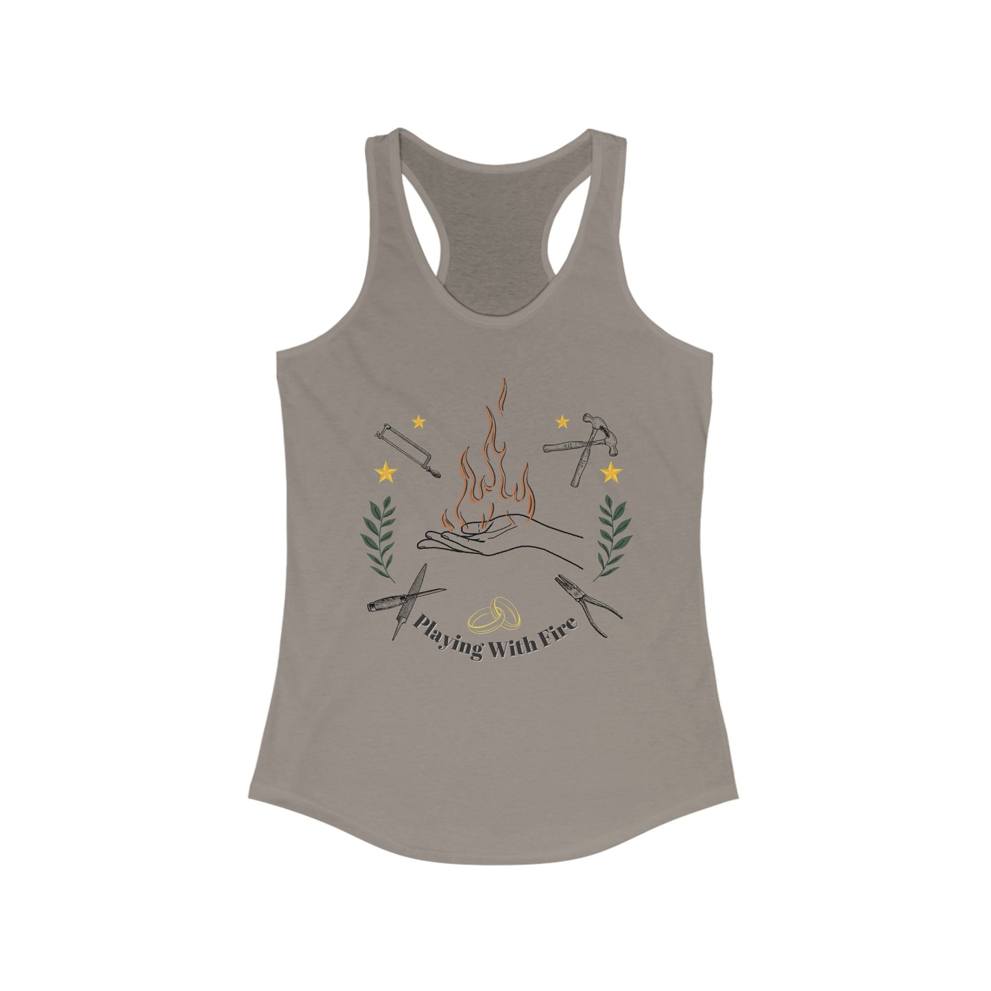 Playing with Fire Women's Ideal Racerback Tank