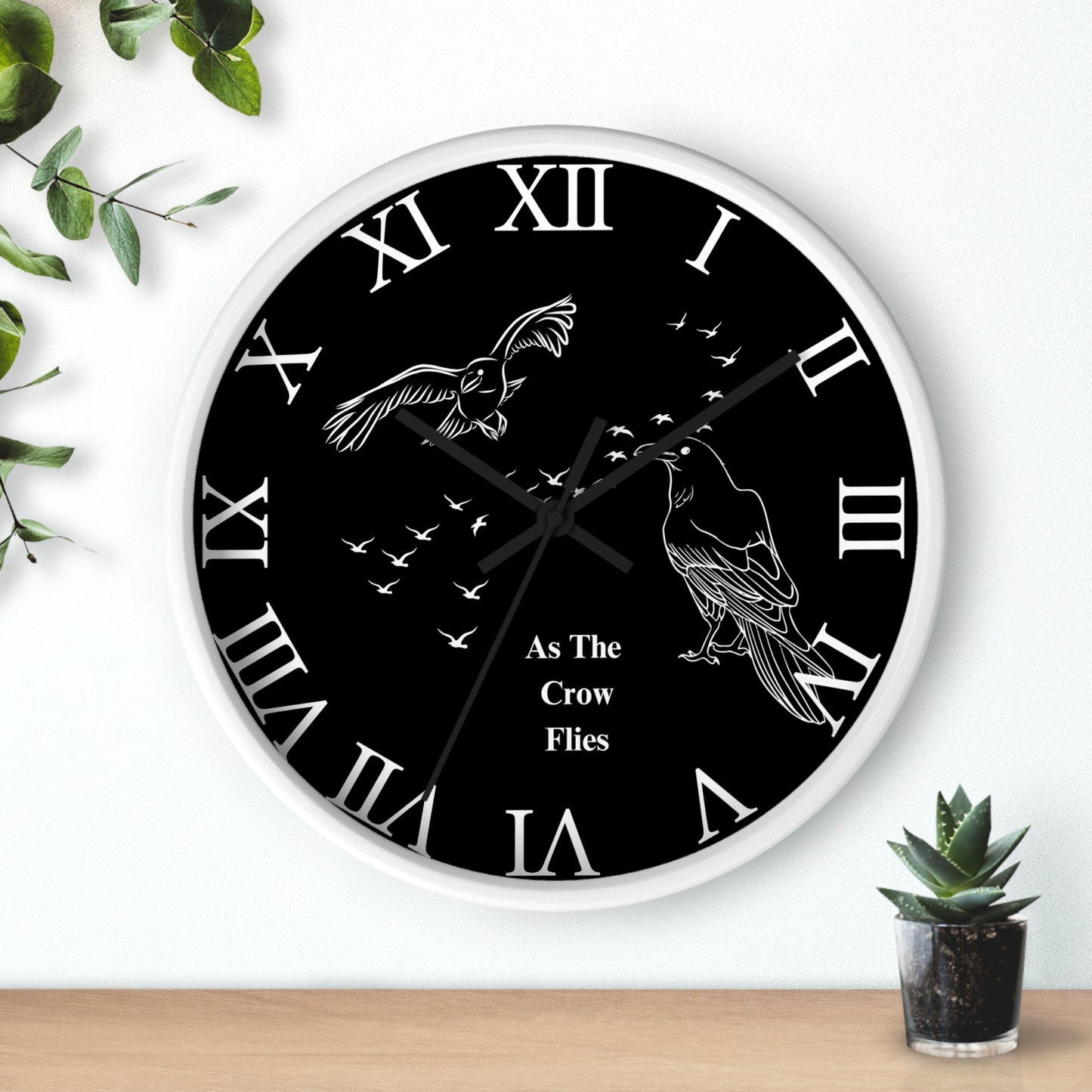 Roman As The Crow Flies Wall Clock